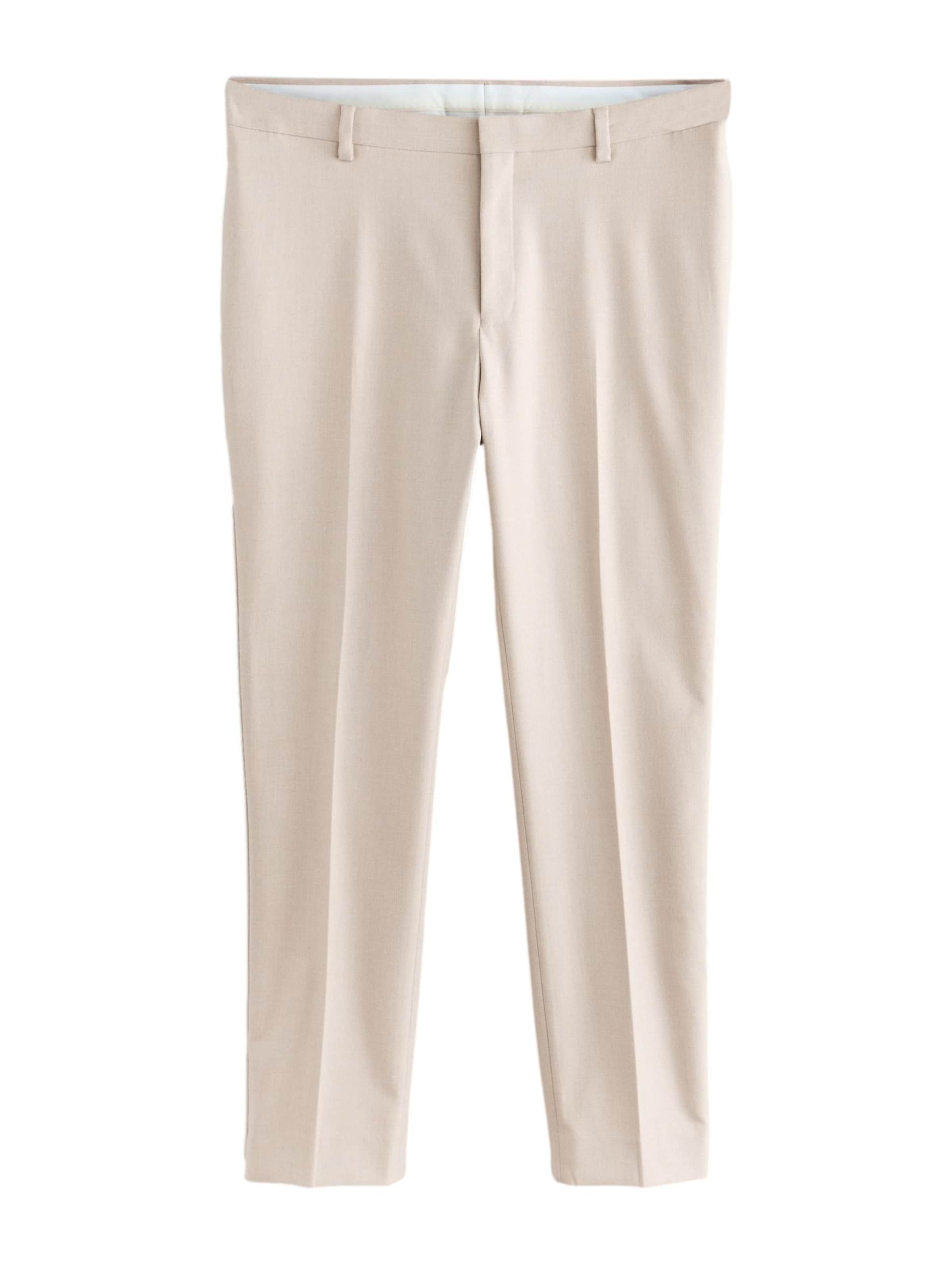Coupe slim Pantalon chino Next en beige : devant