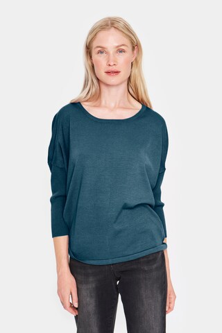 SAINT TROPEZ Sweter 'Mila' w kolorze niebieski: przód