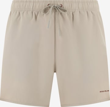 Shorts de bain Boggi Milano en beige : devant