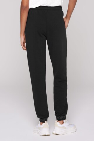 Soccx Regular Jogginghose mit Logo-Bündchen in Schwarz