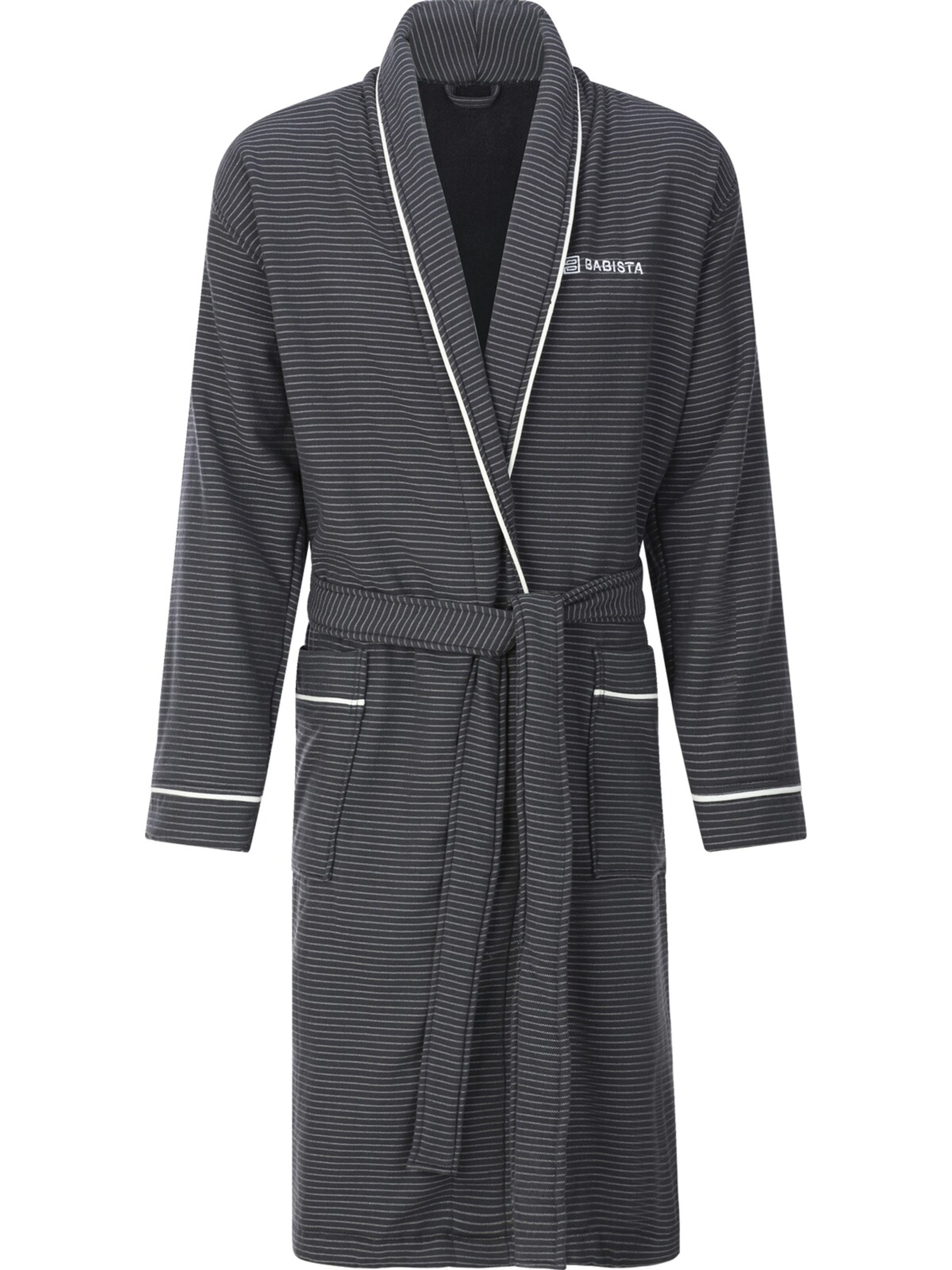 BABISTA Bademantel 'Caravon' in Grau: Vorderseite