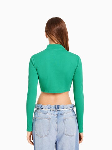 Bershka Sweat jacket in Green