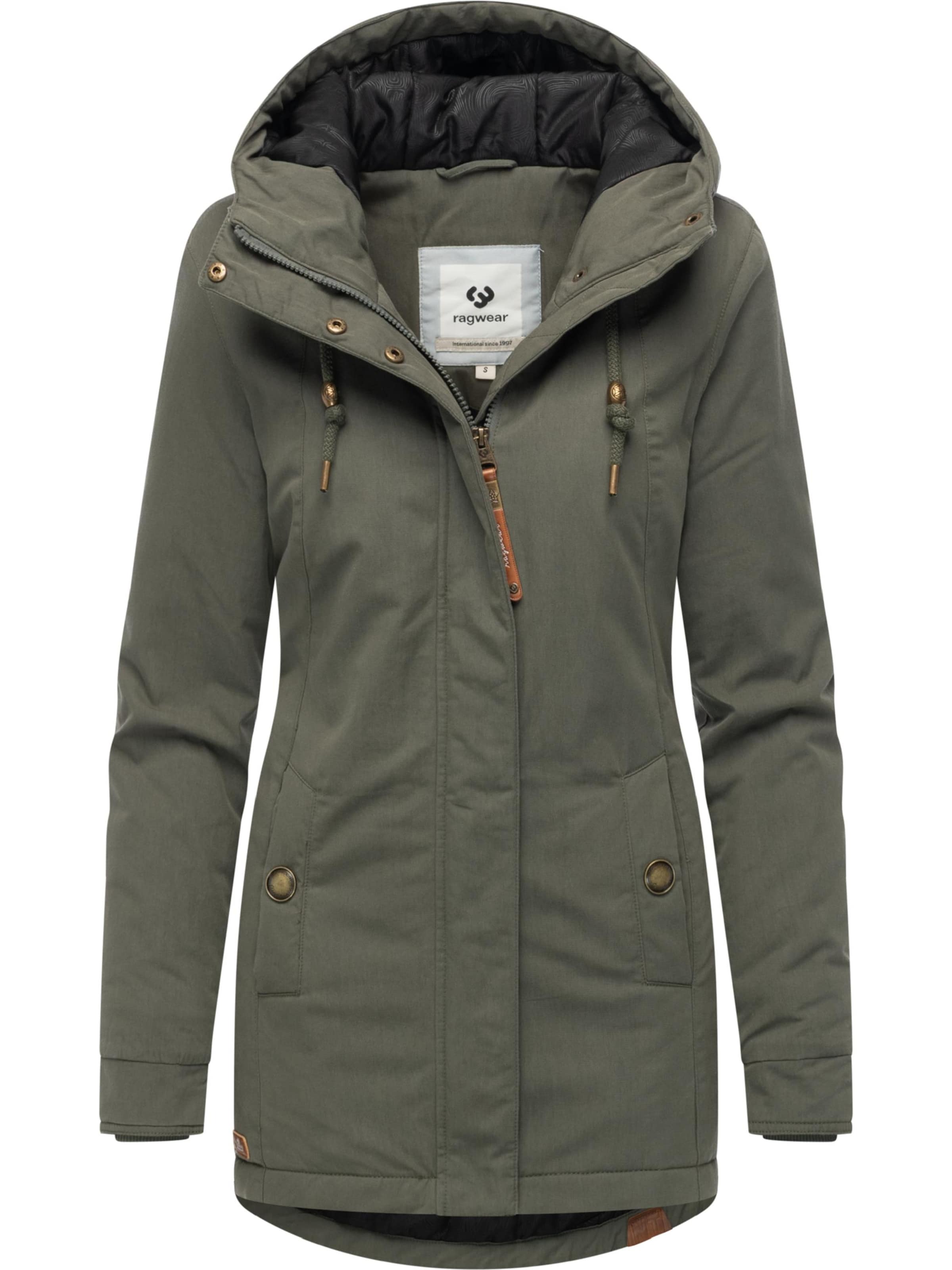 Ragwear Winterjas 'Monadena' in Groen: voorkant