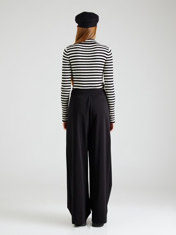 Weekend Max Mara Wide leg Bandplooibroek 'ROMAGNA' in Zwart