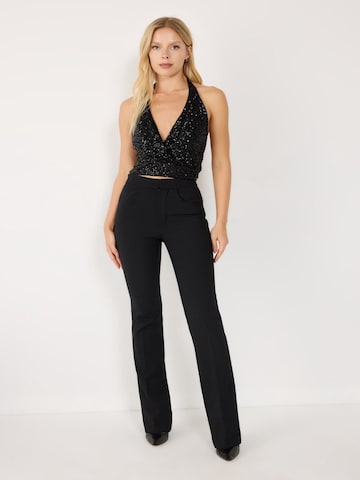 No Matter What Top in Schwarz: Vorderseite
