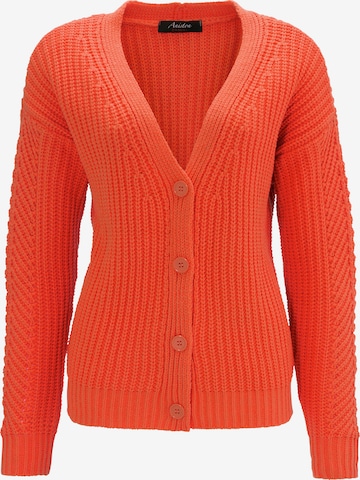 Aniston CASUAL Knit Cardigan in Orange: front