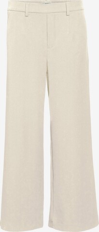 OBJECT Wide leg Bandplooibroek 'Lisa' in Beige: voorkant