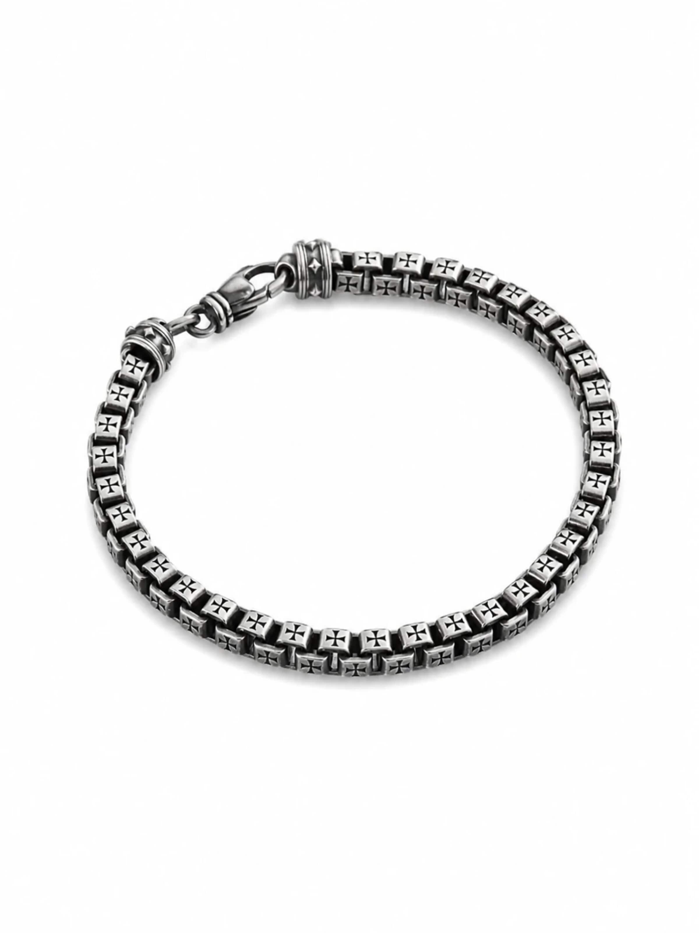 REYTEL Armband 'MALTESE' in Zilver: voorkant