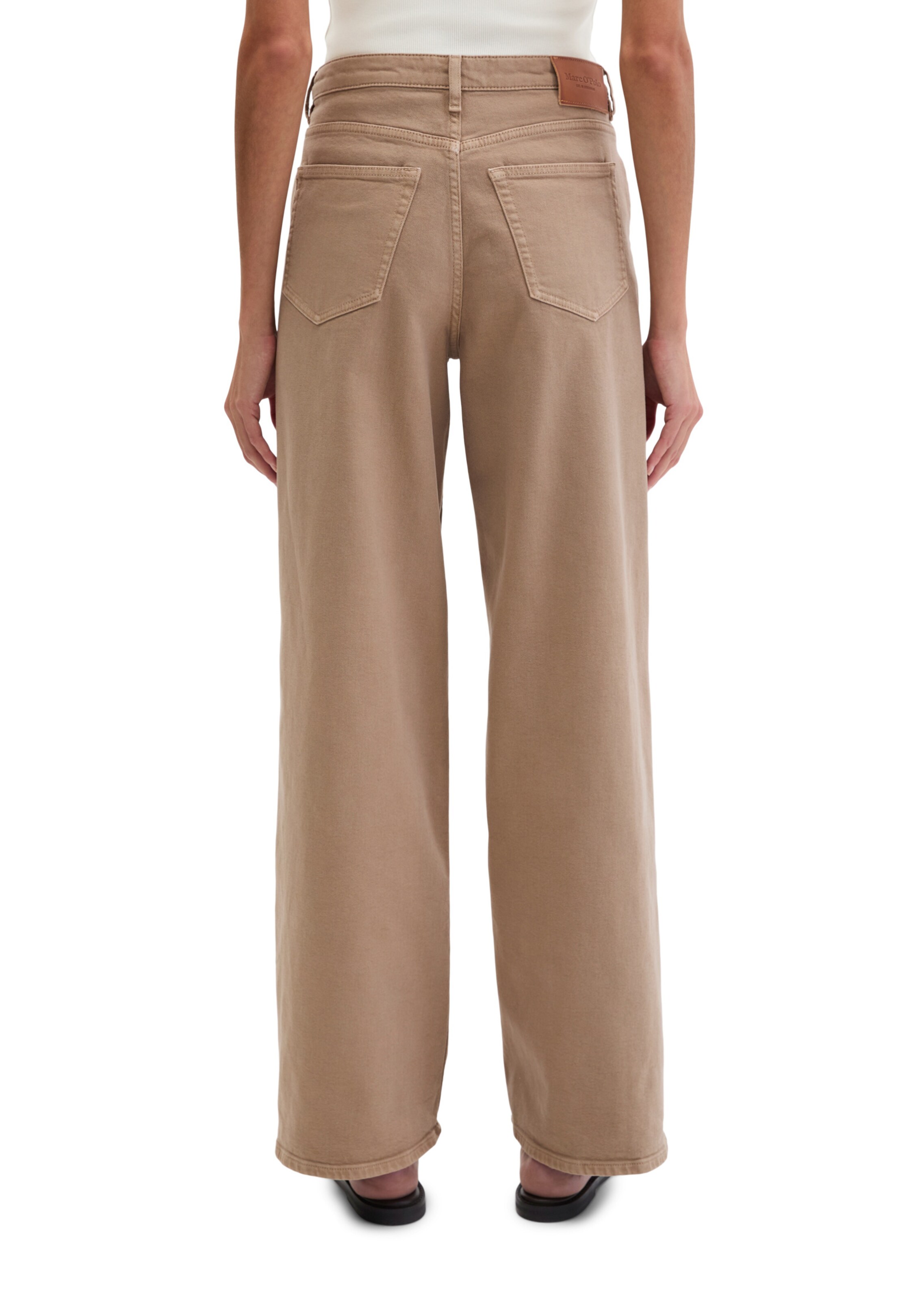 Marc O'Polo Wide leg Jeans 'Tolva' in Bruin