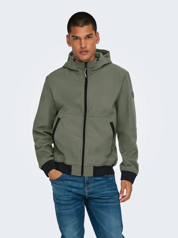 Veste mi-saison 'ONSBOWIE' Only & Sons en gris : devant