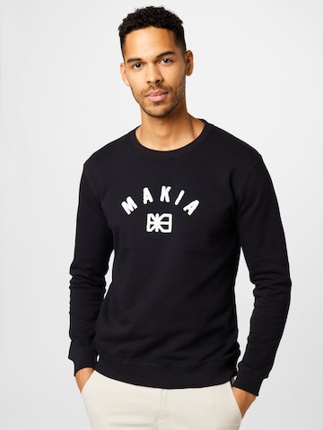 MAKIA Sweatshirt in Zwart: voorkant
