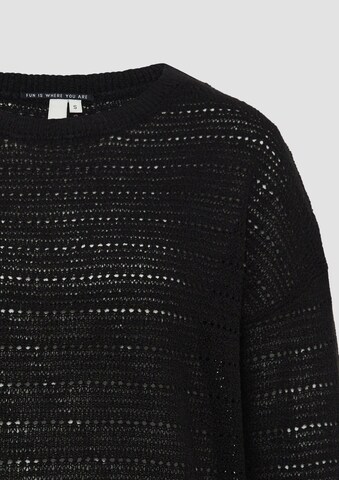 QS Pullover in Schwarz
