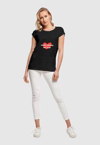 T-shirt 'Peace - Red Heart' Merchcode en noir