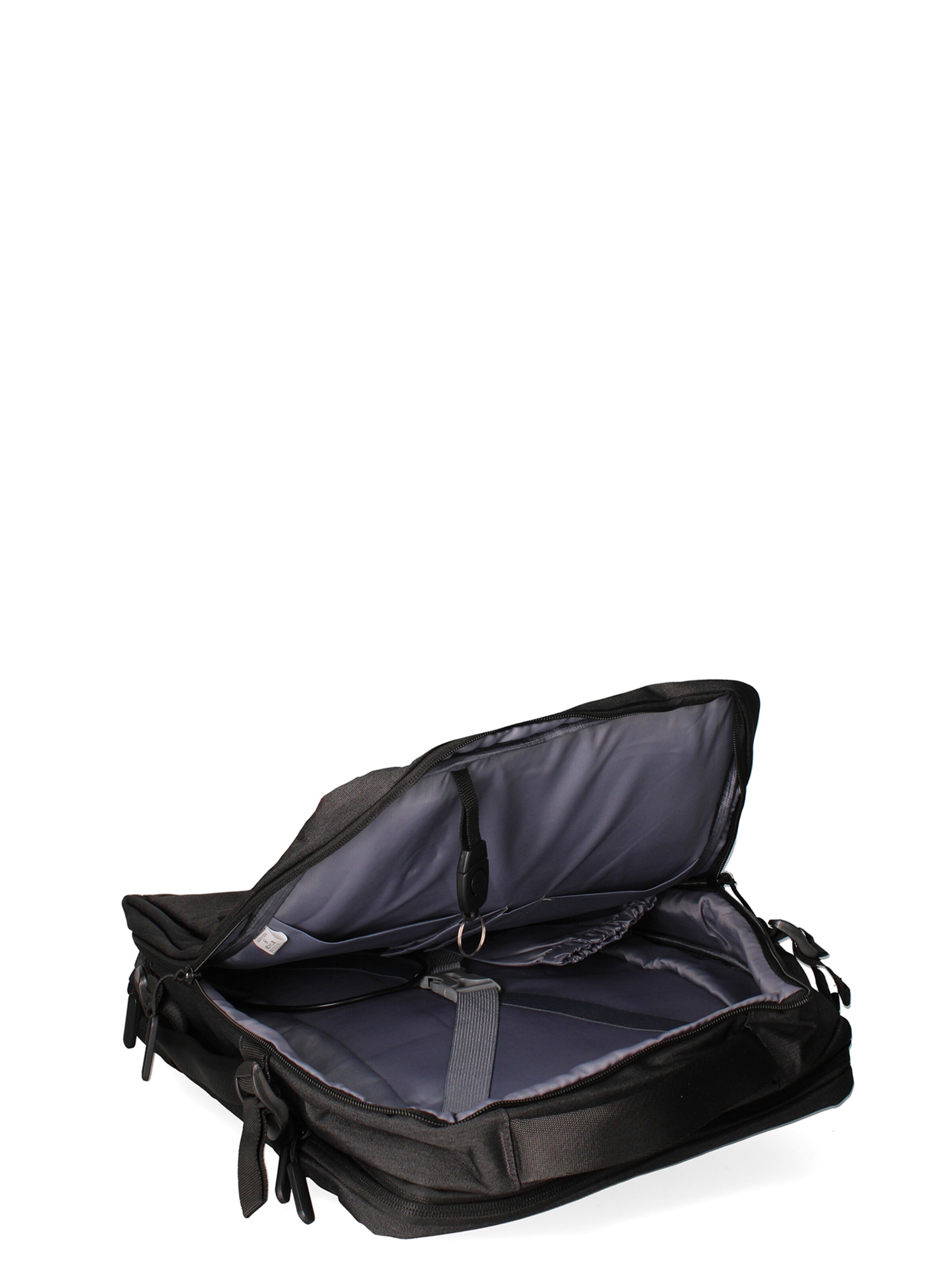 Zaino 'Zaino Unisex Nylon 100% con Zip e Tasche Multifunzionali - 30x42x16 cm' di B. Cavalli in grigio