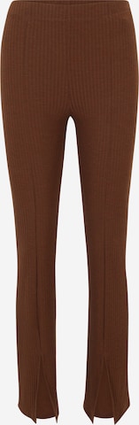 Pieces Petite Flared Pants 'Ribbi' in Brown: front
