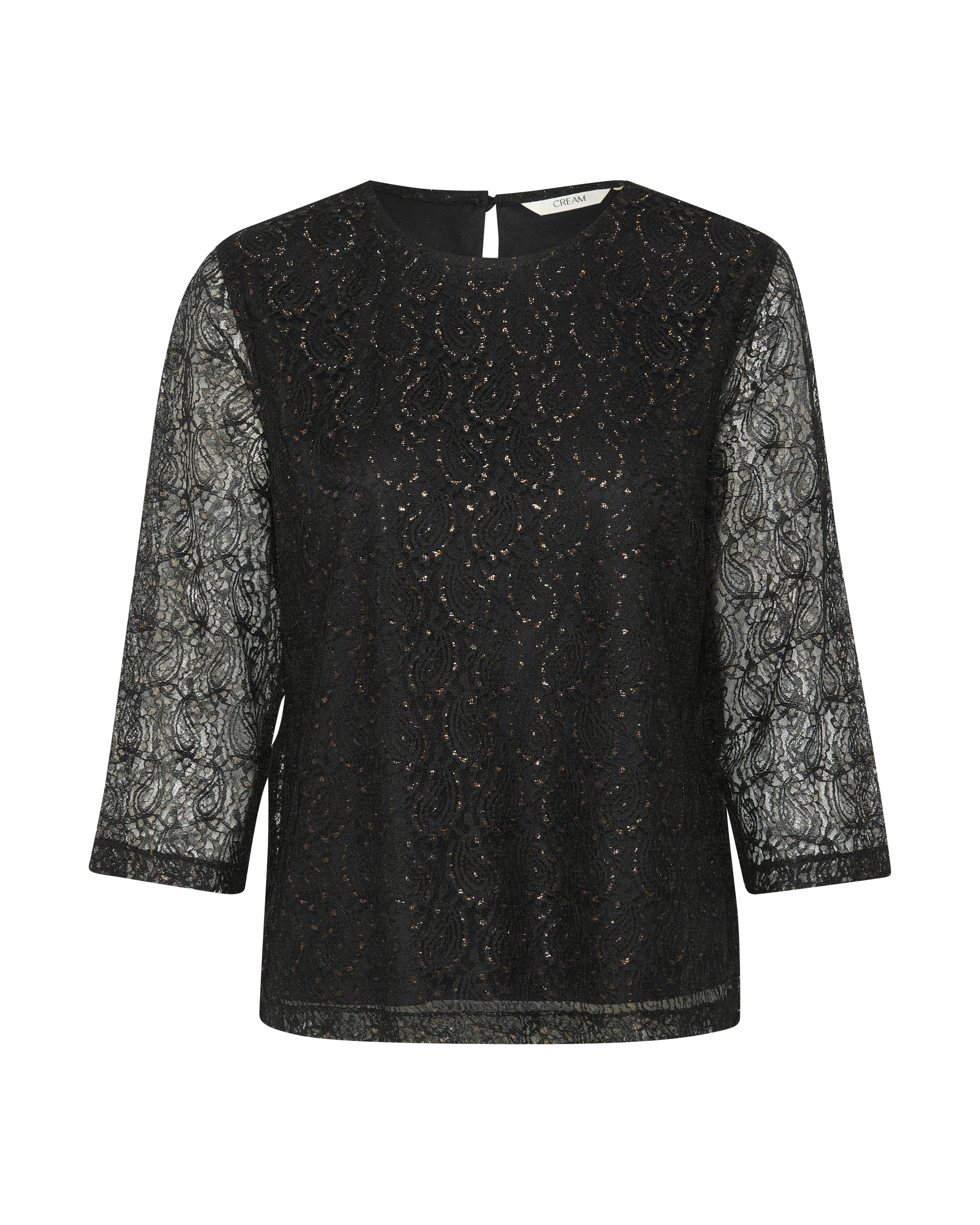 Cream Blouse 'Minna' in Black: front