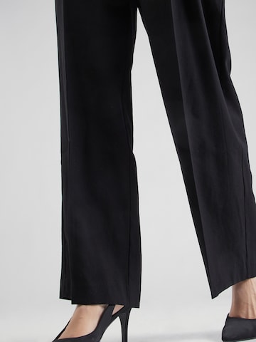 Lindex Wide leg Pleat-Front Pants 'Spring' in Black