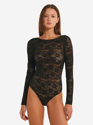 Body 'Pure Dentelle' di ETAM in nero: frontale
