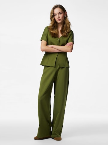 PIECES Wide Leg Bukser 'PCGunhild' i grøn