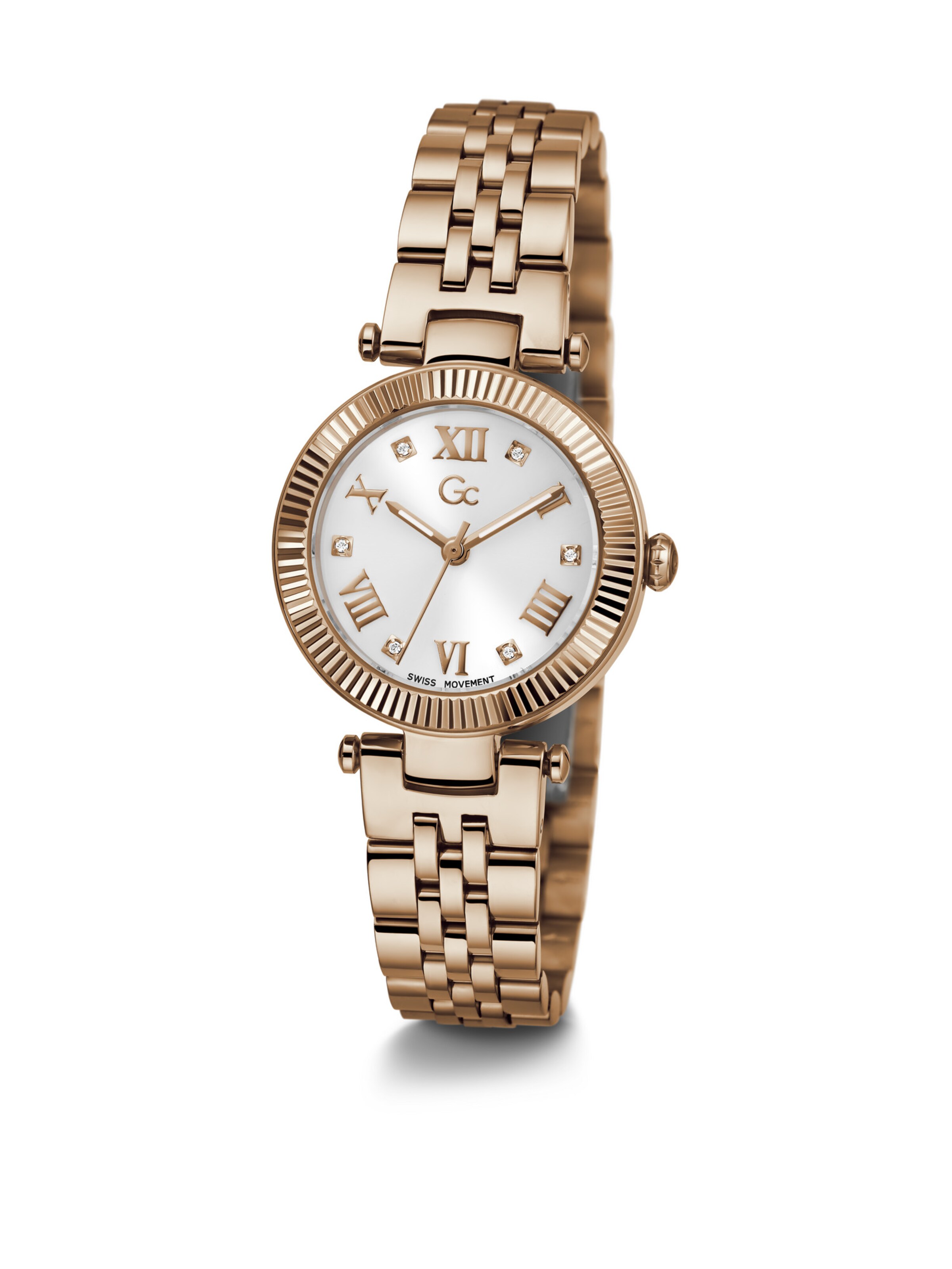 Montre à affichage analogique Gc en or