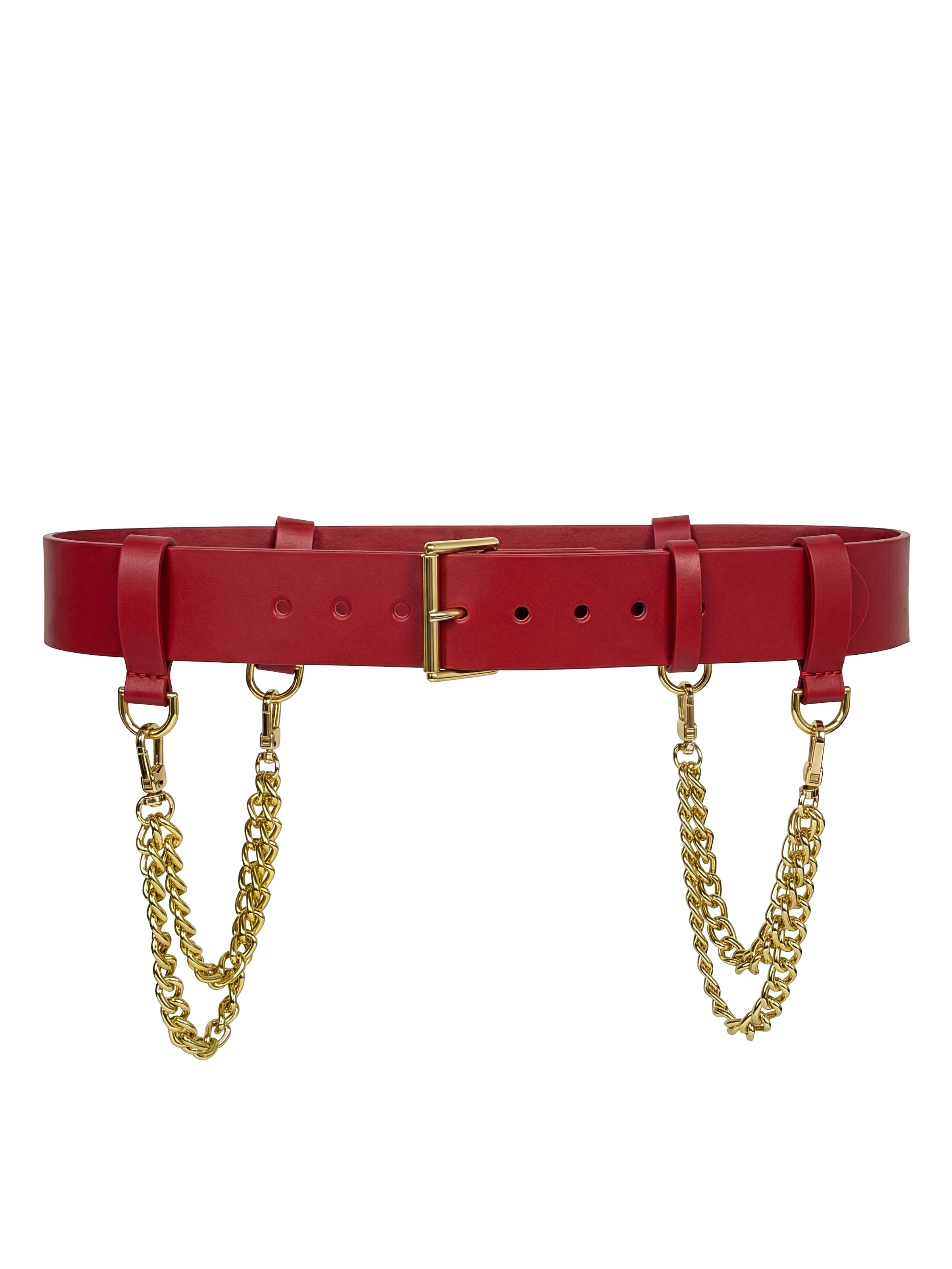 Haute Cuir Belt in Red: front