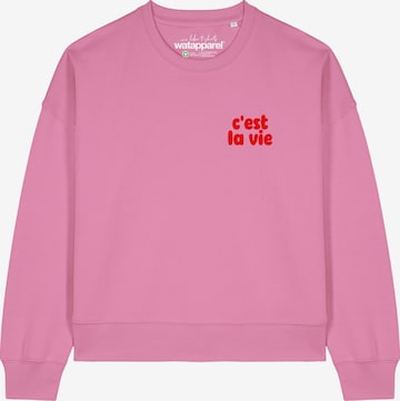 Watapparel Sweatshirt 'Cest La Vie' in Pink: Vorderseite