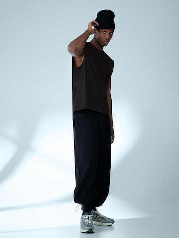 Bershka Shirt 'WORKER' in Black