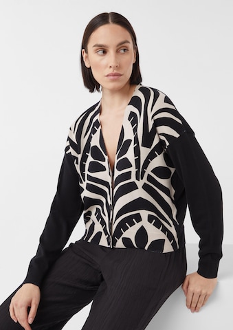 comma casual identity Gebreid vest in Zwart: voorkant