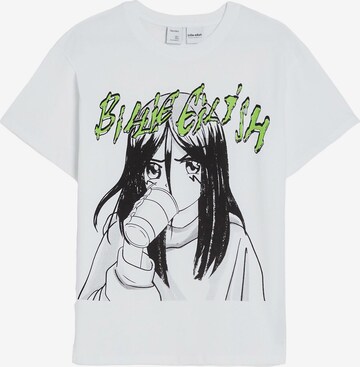 T-shirt Bershka en blanc : devant