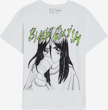 T-shirt Bershka en blanc : devant