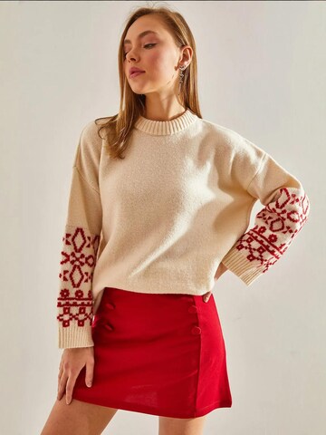 Bianco Lucci Sweater in Beige
