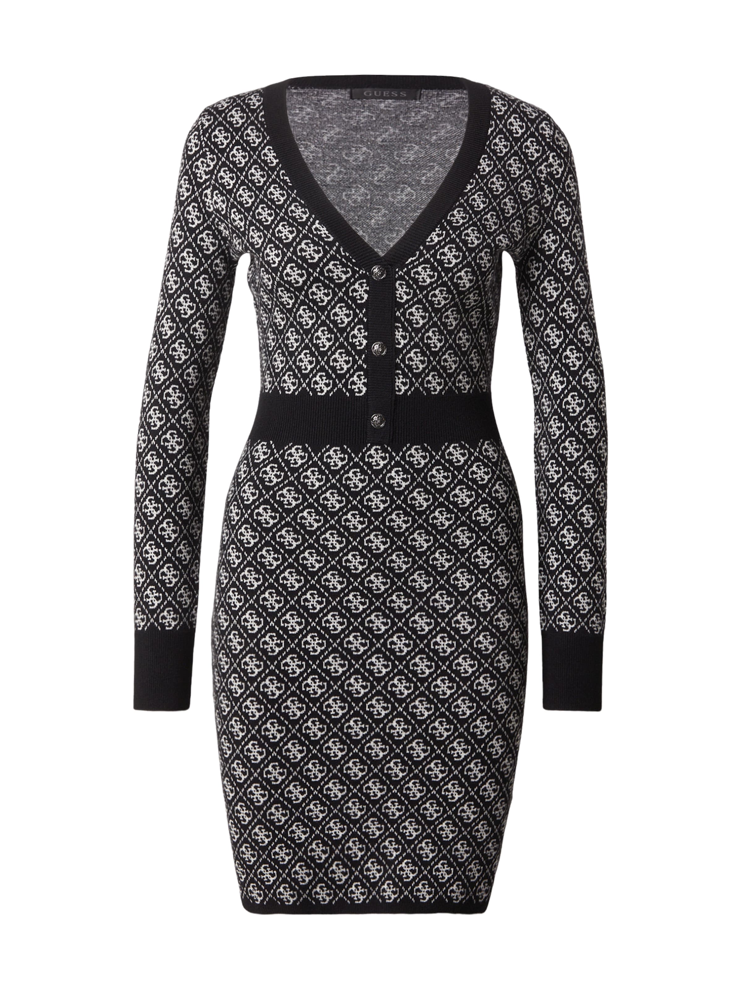 GUESS - Vestido de punto 'AUBREY' en negro: frente