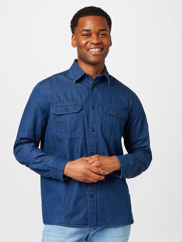 Banana Republic Regular fit Overhemd in Blauw: voorkant