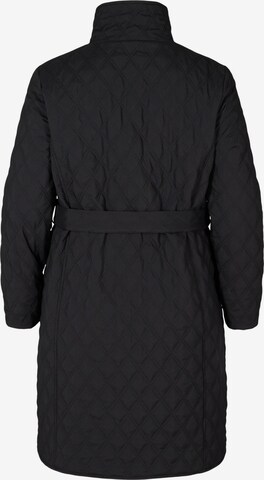 Zizzi Between-Seasons Coat 'MWEDNESDAY' in Black