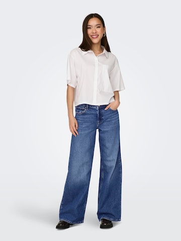 Wide Leg Jean 'CHRIS' ONLY en bleu