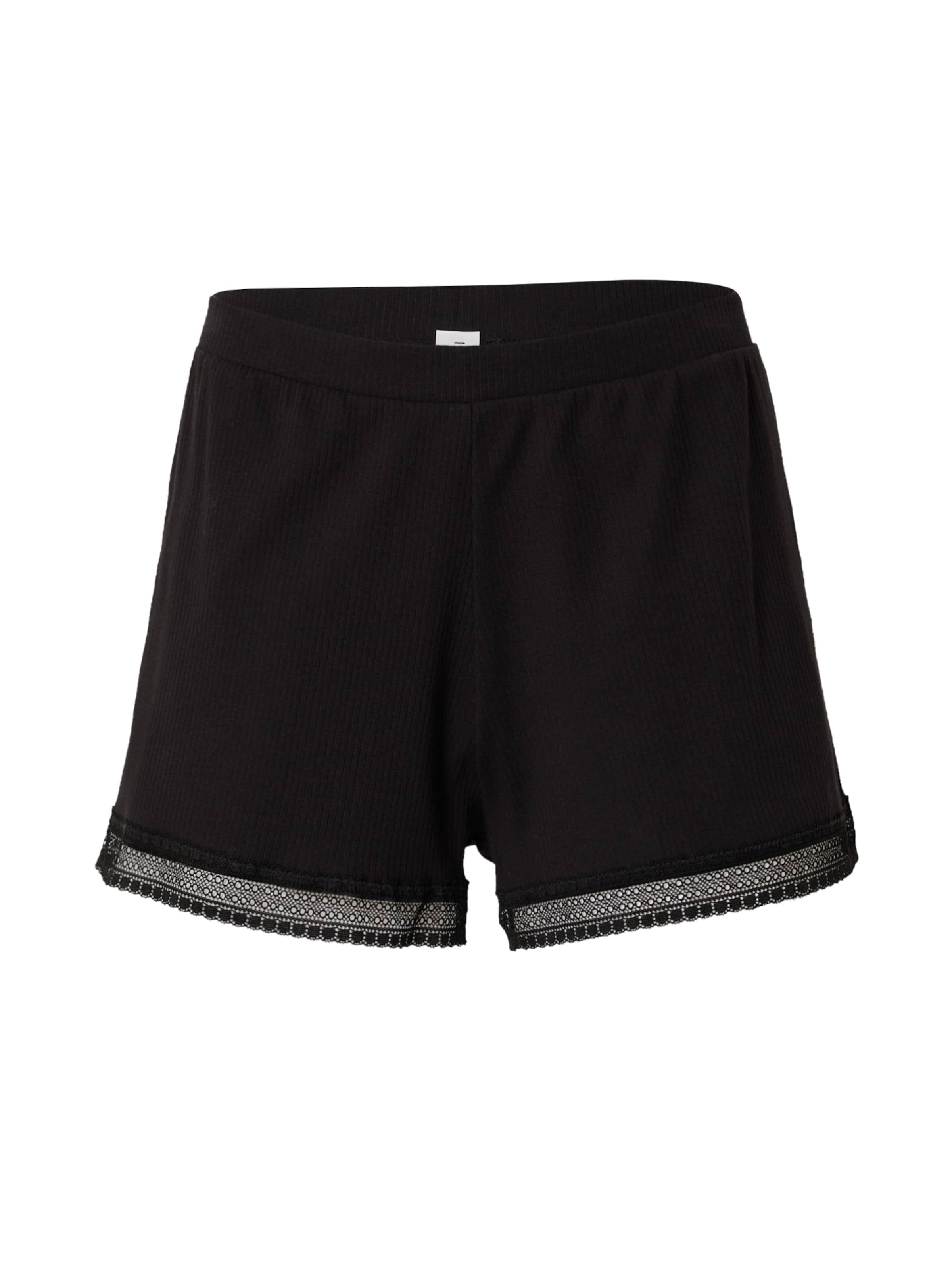 SLOGGI Παντελόνι πιτζάμας 'GO Ribbed' σε μαύρο: μπροστά