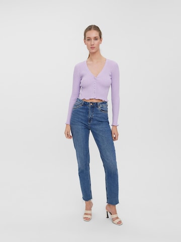 VERO MODA Knit Cardigan 'Fibly' in Purple