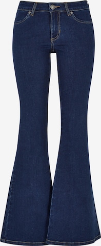 Urban Classics Flared Jeans in Blauw: voorkant