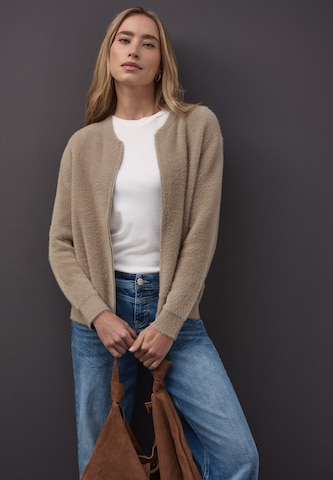 STREET ONE Knit Cardigan in Beige: front