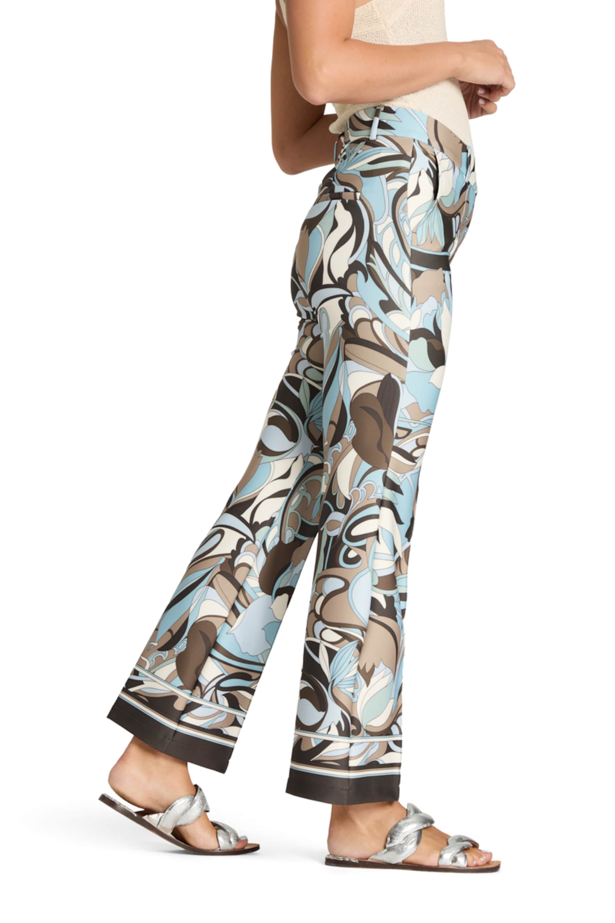 Cambio Regular Bandplooibroek ' Francoise ' in Blauw