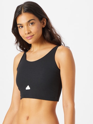 Sport top 'Rib ' de la ADIDAS SPORTSWEAR pe negru: față