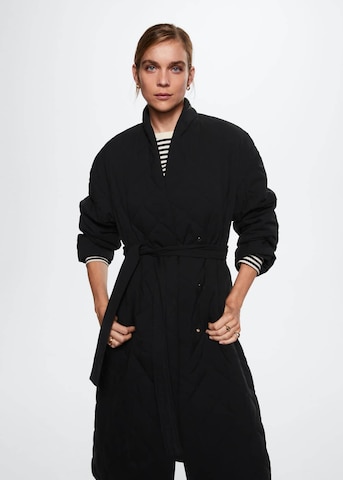 MANGO Winter Coat 'Verdure' in Black: front