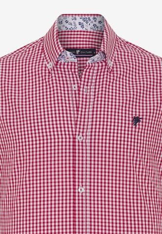 DENIM CULTURE Regular fit Button Up Shirt 'Harvey' in Red