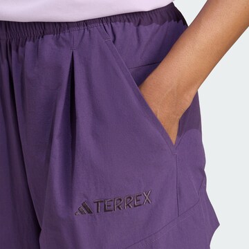 ADIDAS TERREX Loosefit Outdoorbroek 'Xploric' in Lila