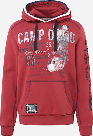 CAMP DAVID Sweatshirt in Red: front