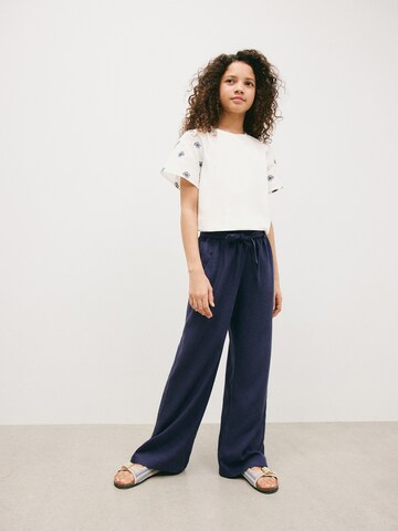 MANGO KIDS Wide Leg Bukser 'BLANES' i blå: forside