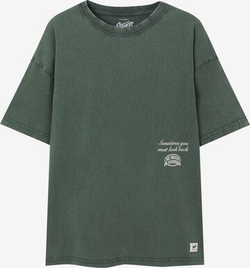 Pull&Bear Shirt in Groen: voorkant