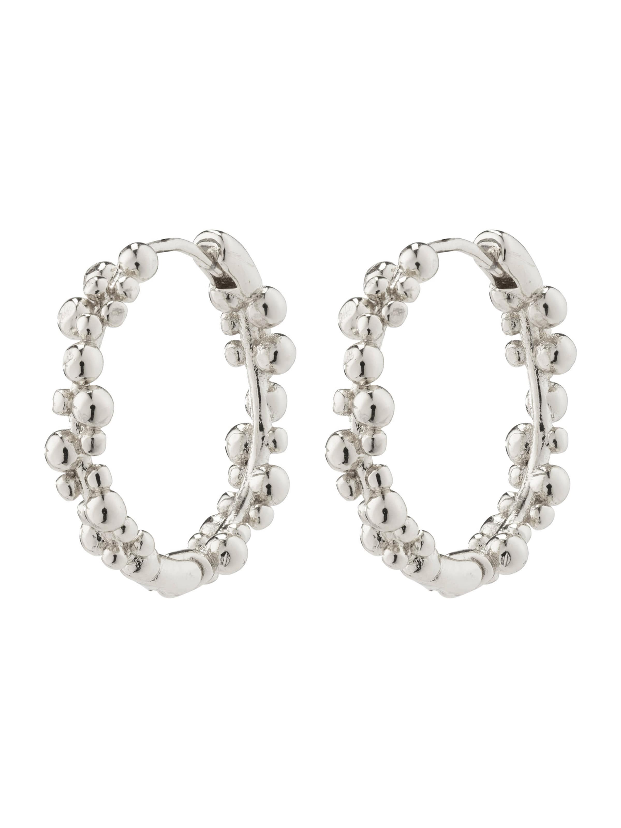 Pilgrim Náušnice 'SOLIDARITY' – stříbrná: přední strana