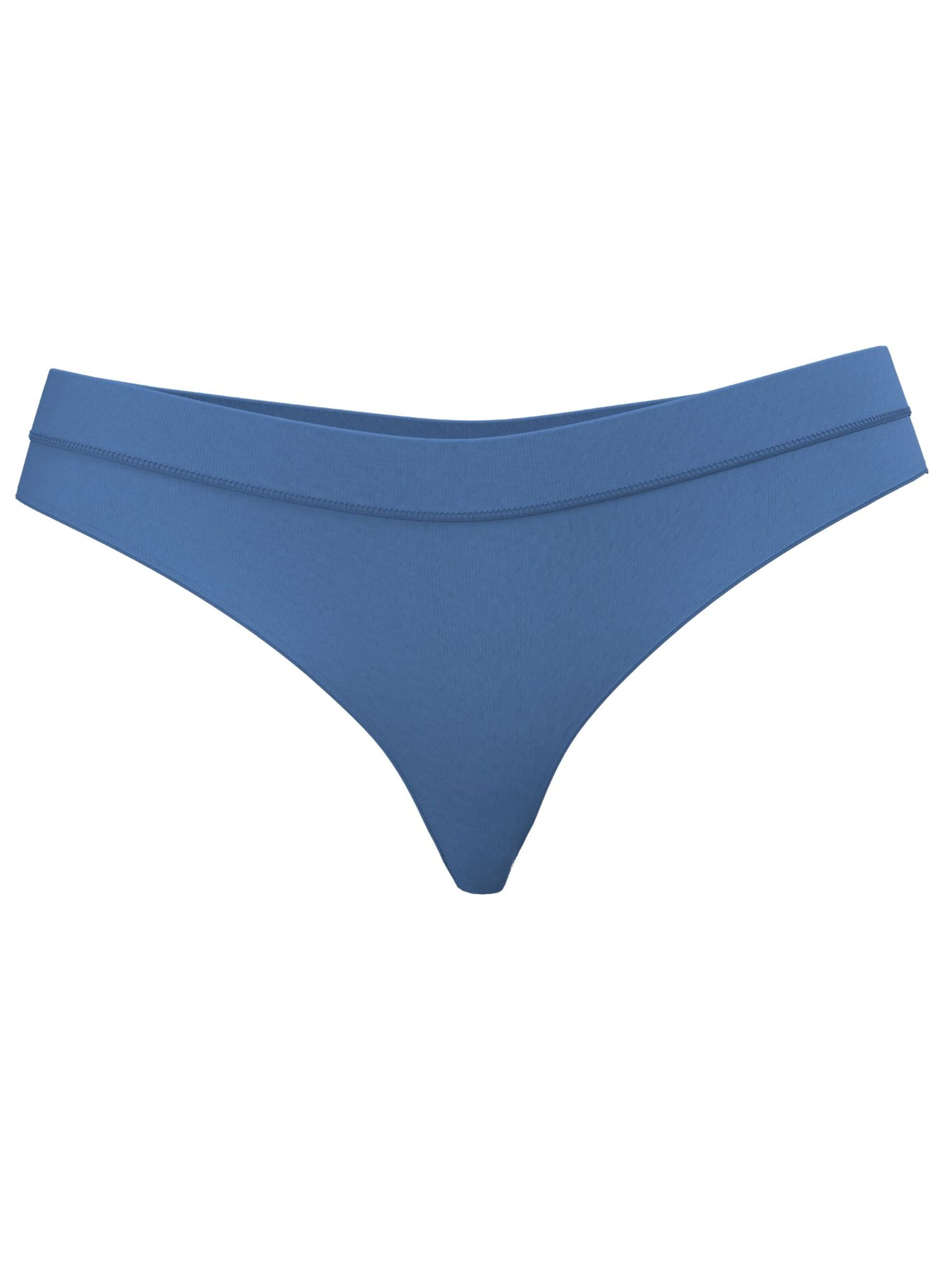 Albero Natur String 'Damen Bio Baumwoll String High Waist'‌‌‌ in Blau: Vorderseite
