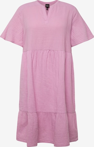 Robe Ulla Popken en rose : devant